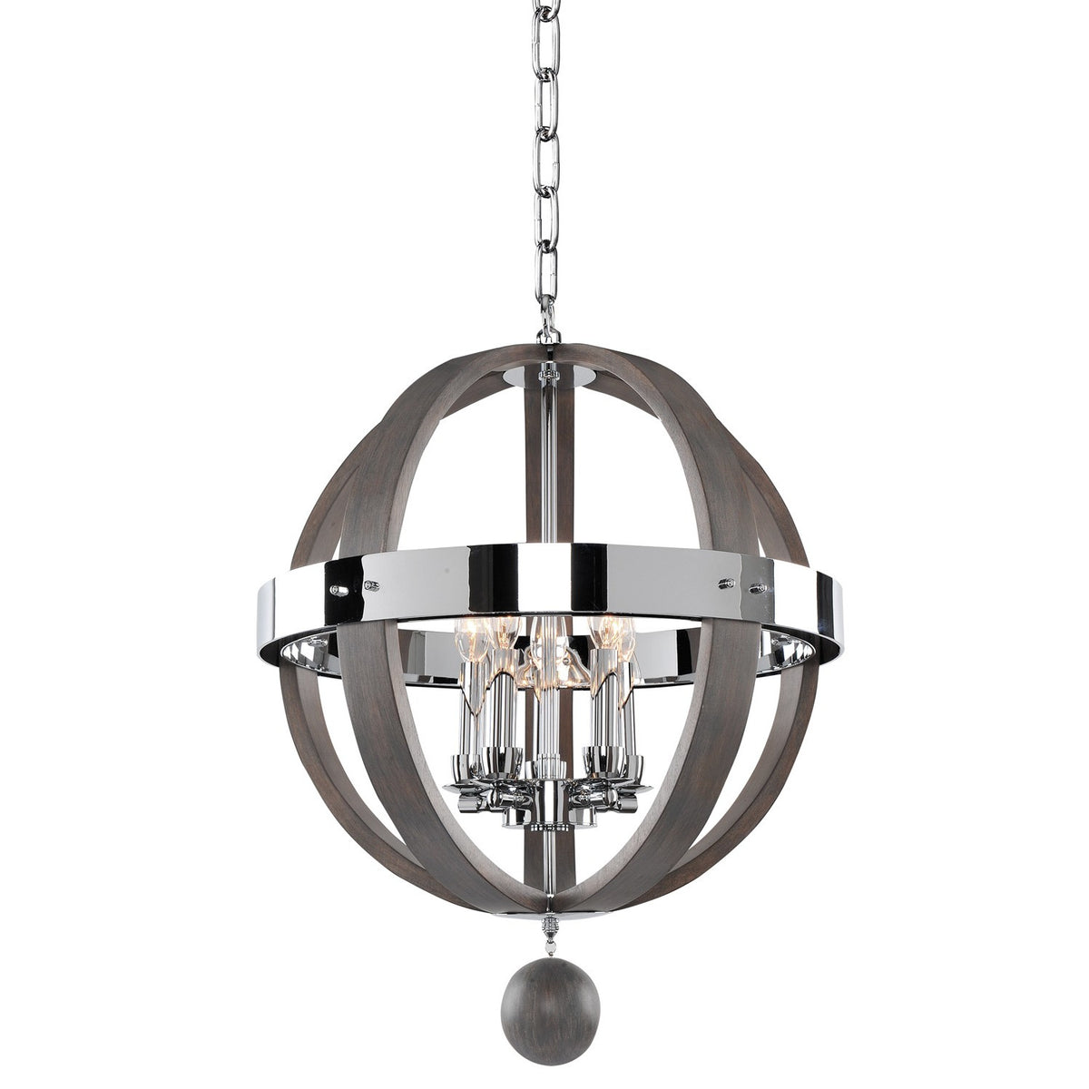28'' Sharlow 5 Light Polished Chrome Pendant