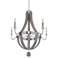 39'' Sharlow 5 Light Polished Chrome Chandelier