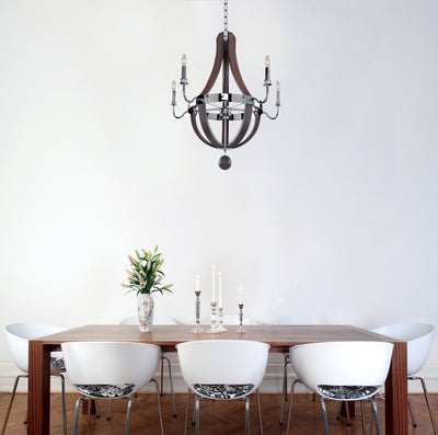 39'' Sharlow 5 Light Polished Chrome Chandelier