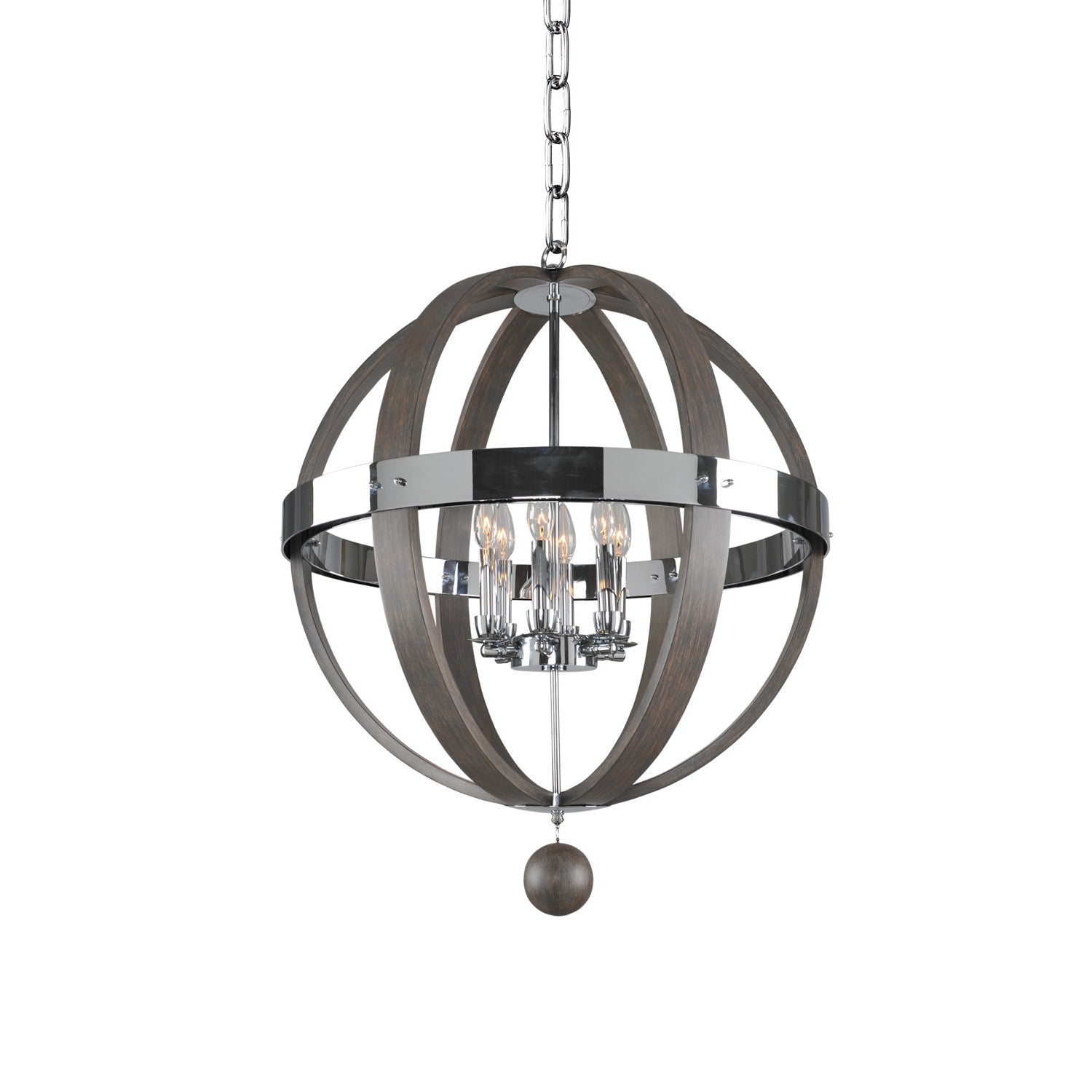 31.5'' Sharlow 6 Light Polished Chrome Chandelier