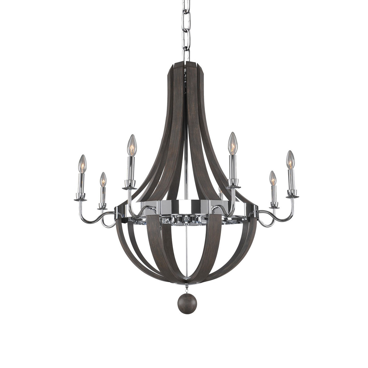 42'' Sharlow 8 Light Polished Chrome Chandelier
