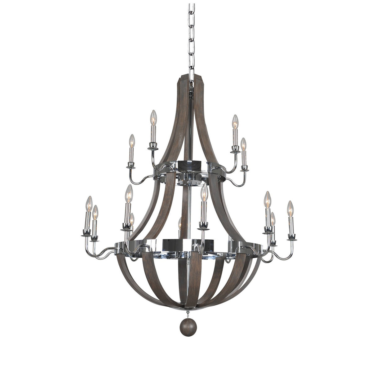 50'' Sharlow 15 Light Polished Chrome Chandelier