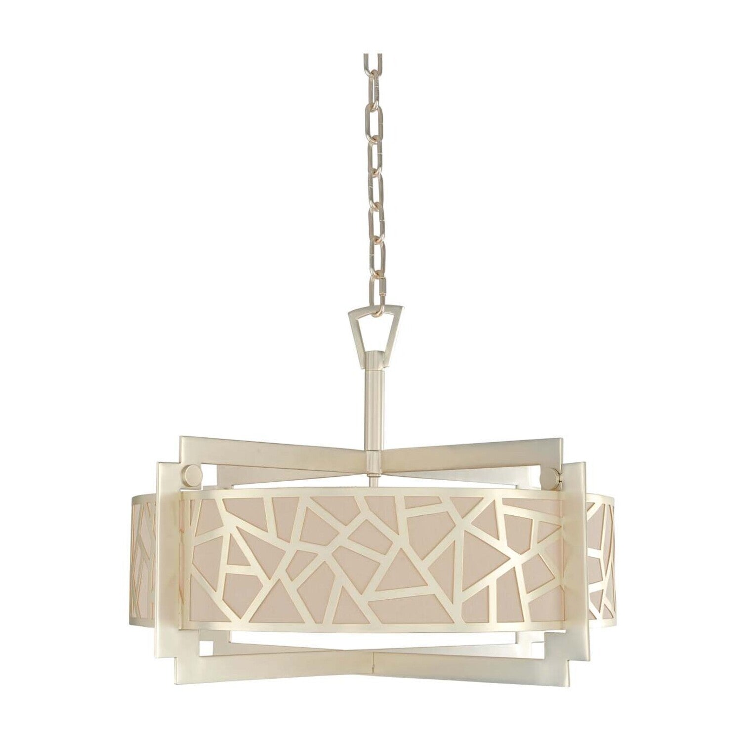 18'' Miramar 5 Light Rose Silver Semi-Flush Mount