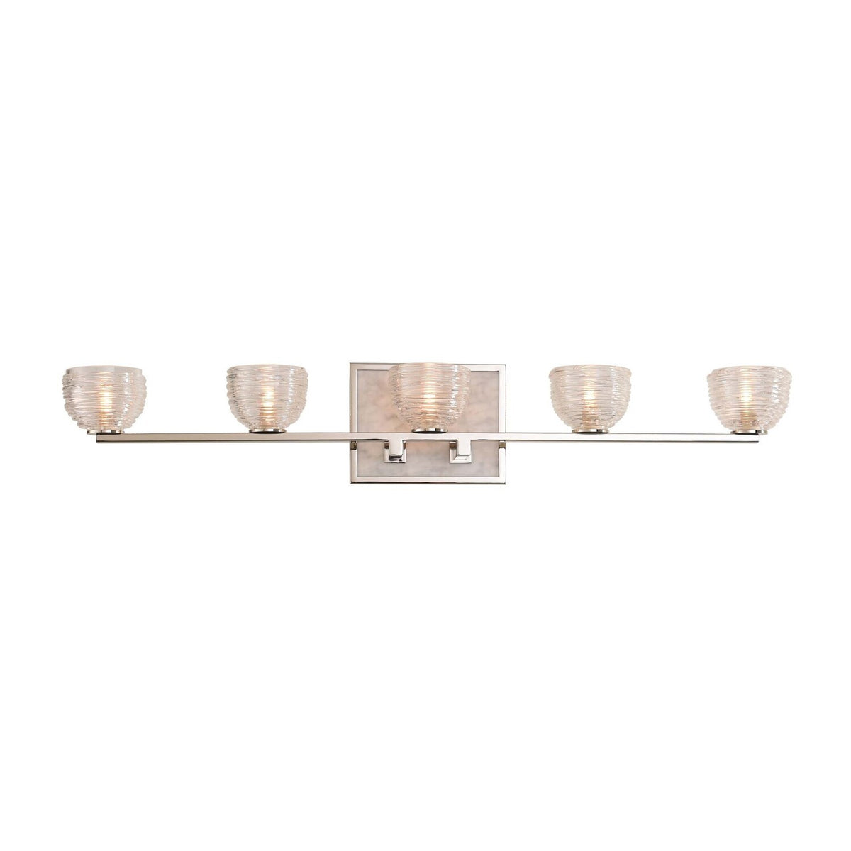 30'' Bianco 5 Light Polished Nickel Vanity Light