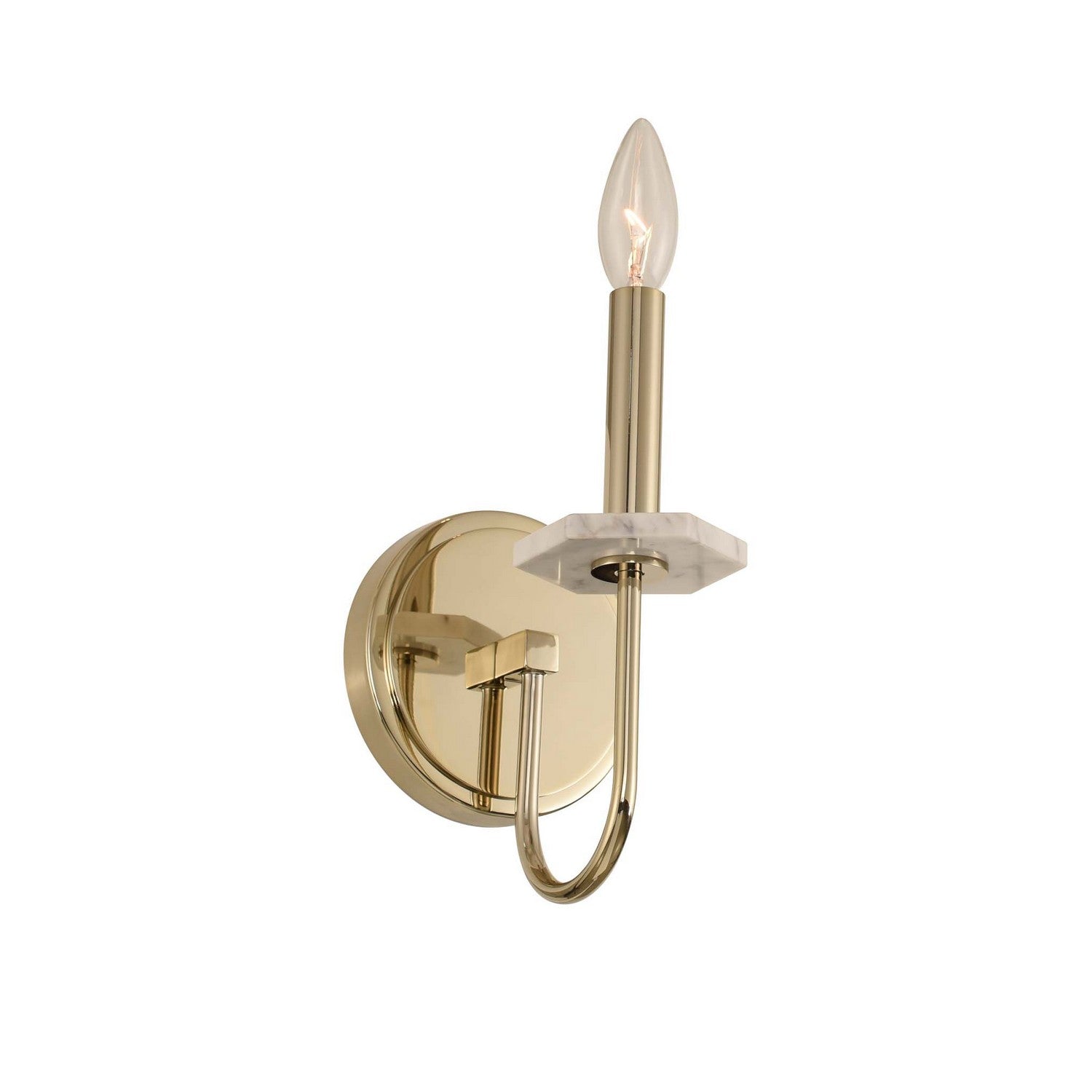 5'' Carrara 1 Light Champagne Gold Wall Sconce