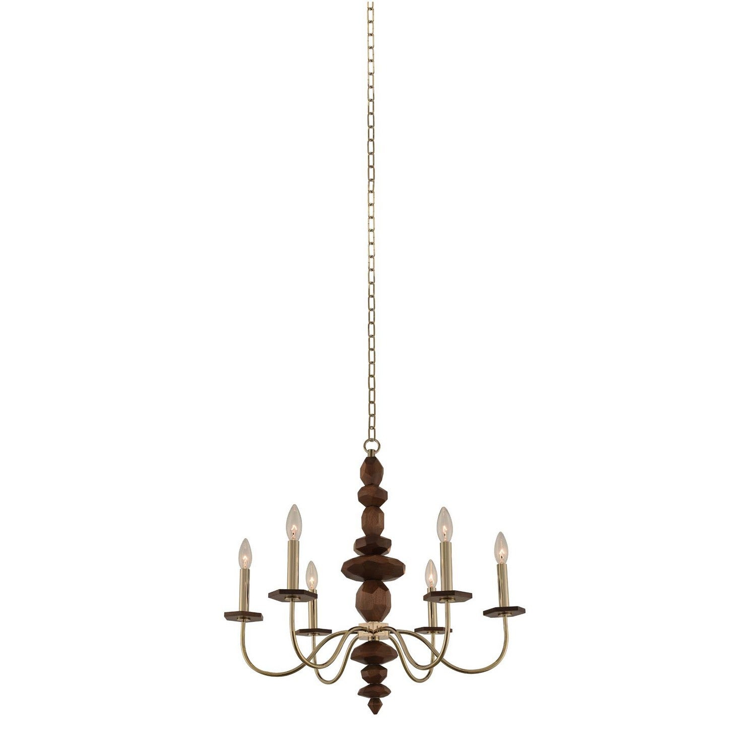 24'' Lassen 6 Light Champagne Gold Chandelier