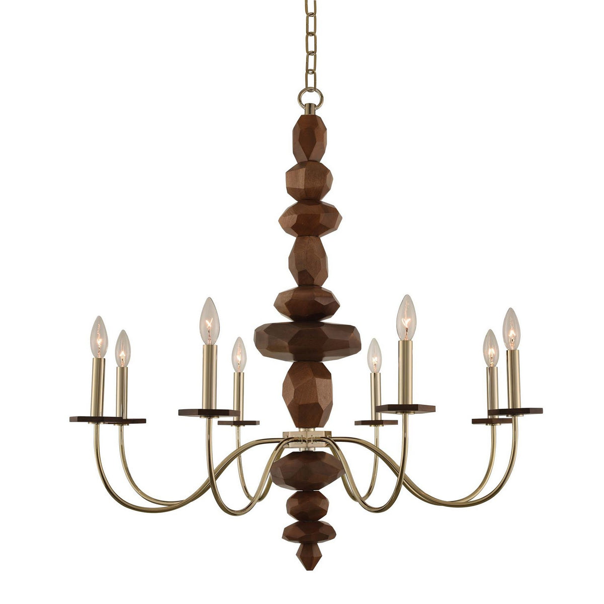 36'' Lassen 8 Light Champagne Gold Chandelier