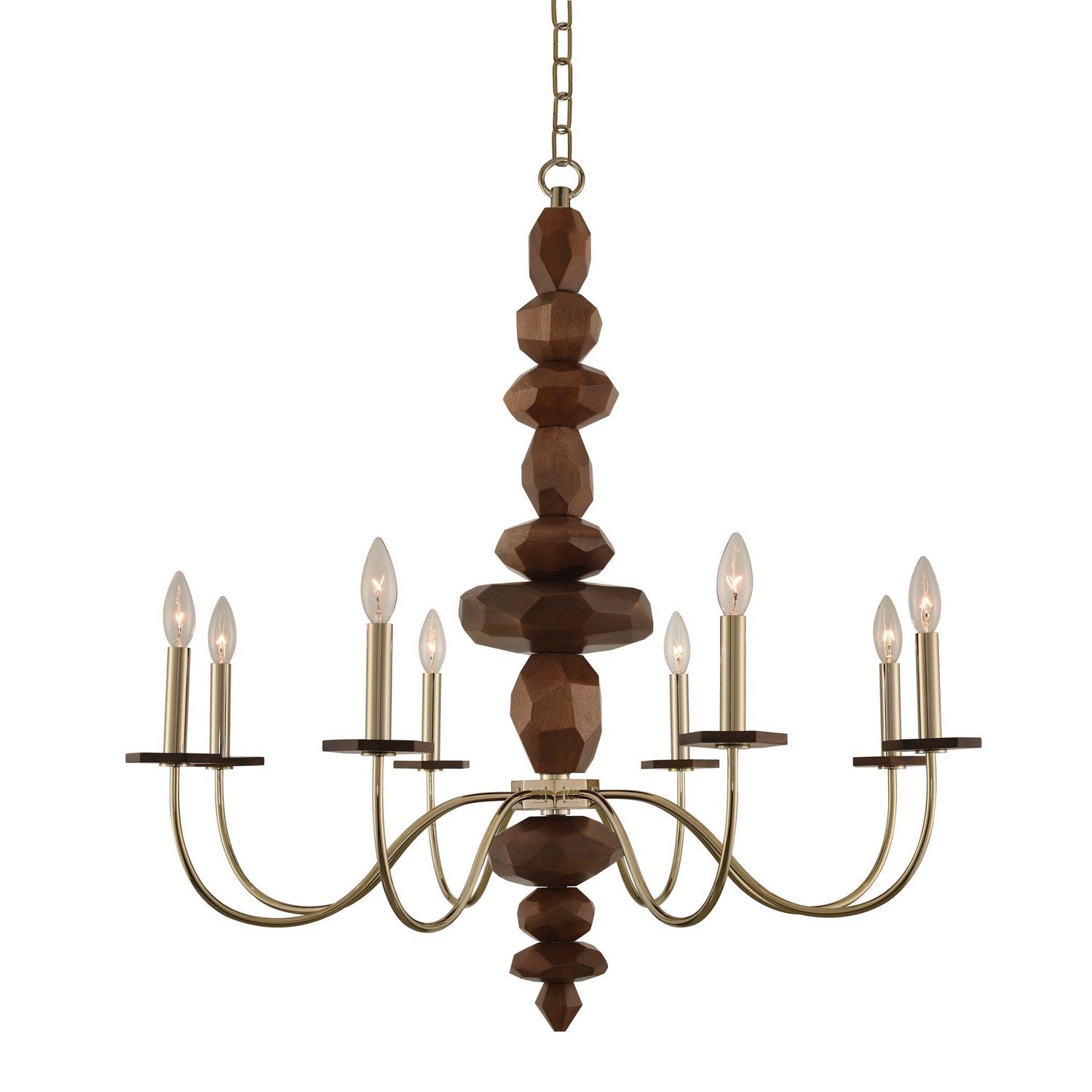 36'' Lassen 8 Light Champagne Gold Chandelier