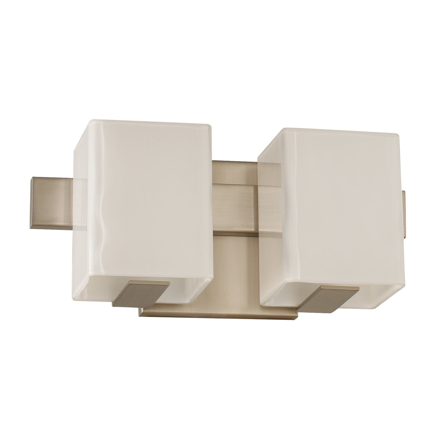 12'' Catalina 2 Light Satin Nickel Vanity Light