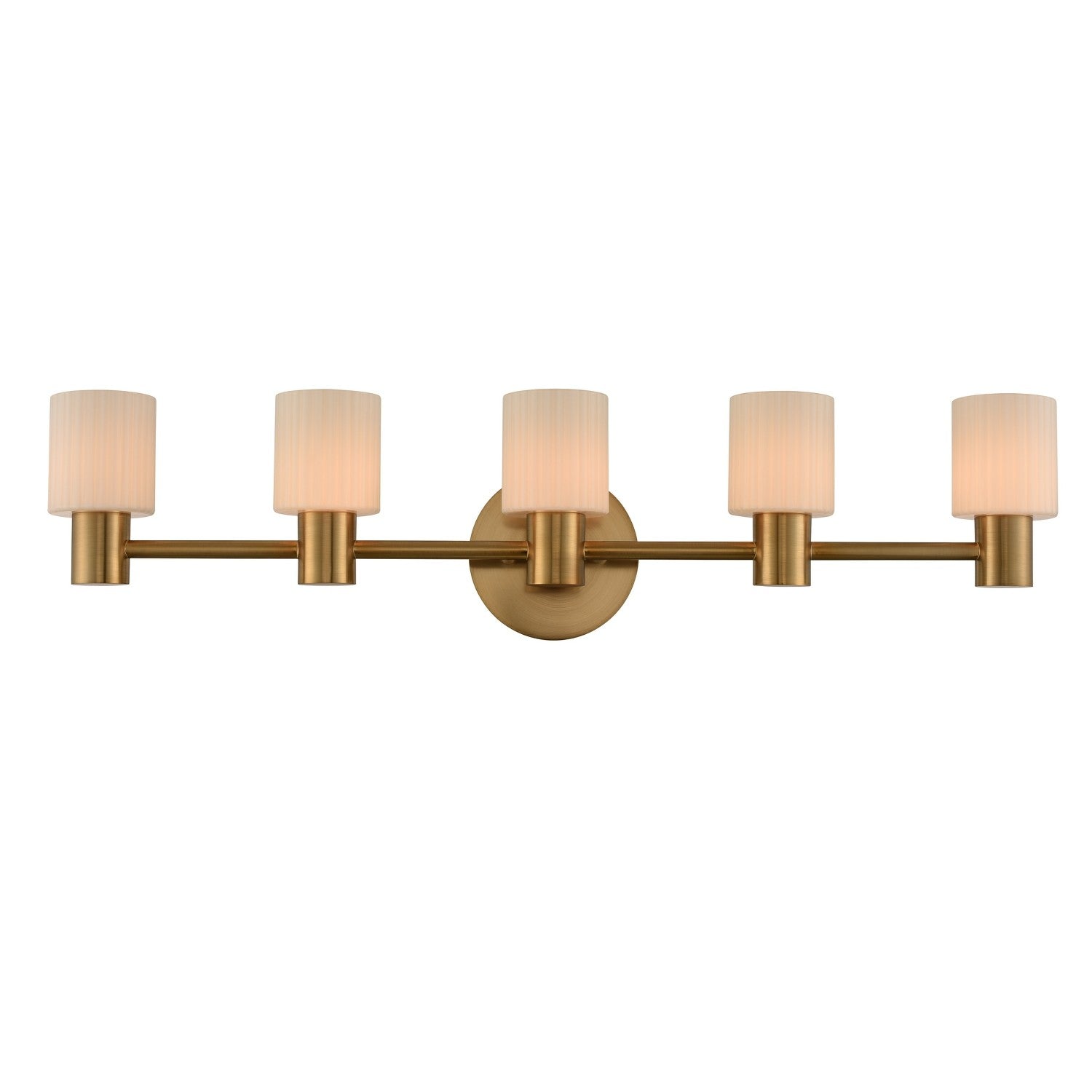 34'' Harlowe 5 Light Winter Brass Vanity Light