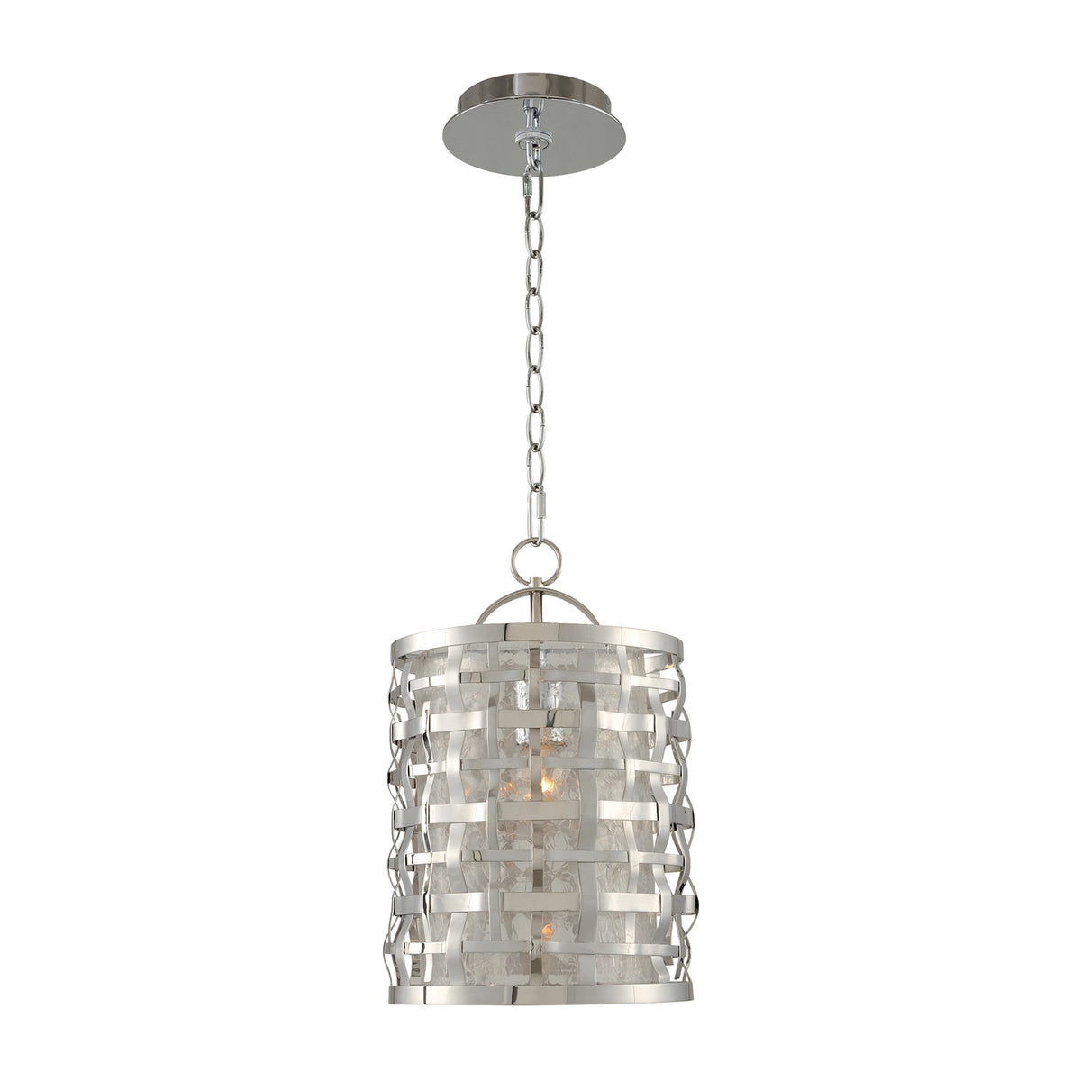 14'' Bridgeport 1 Light Polished Stainless Steel Pendant