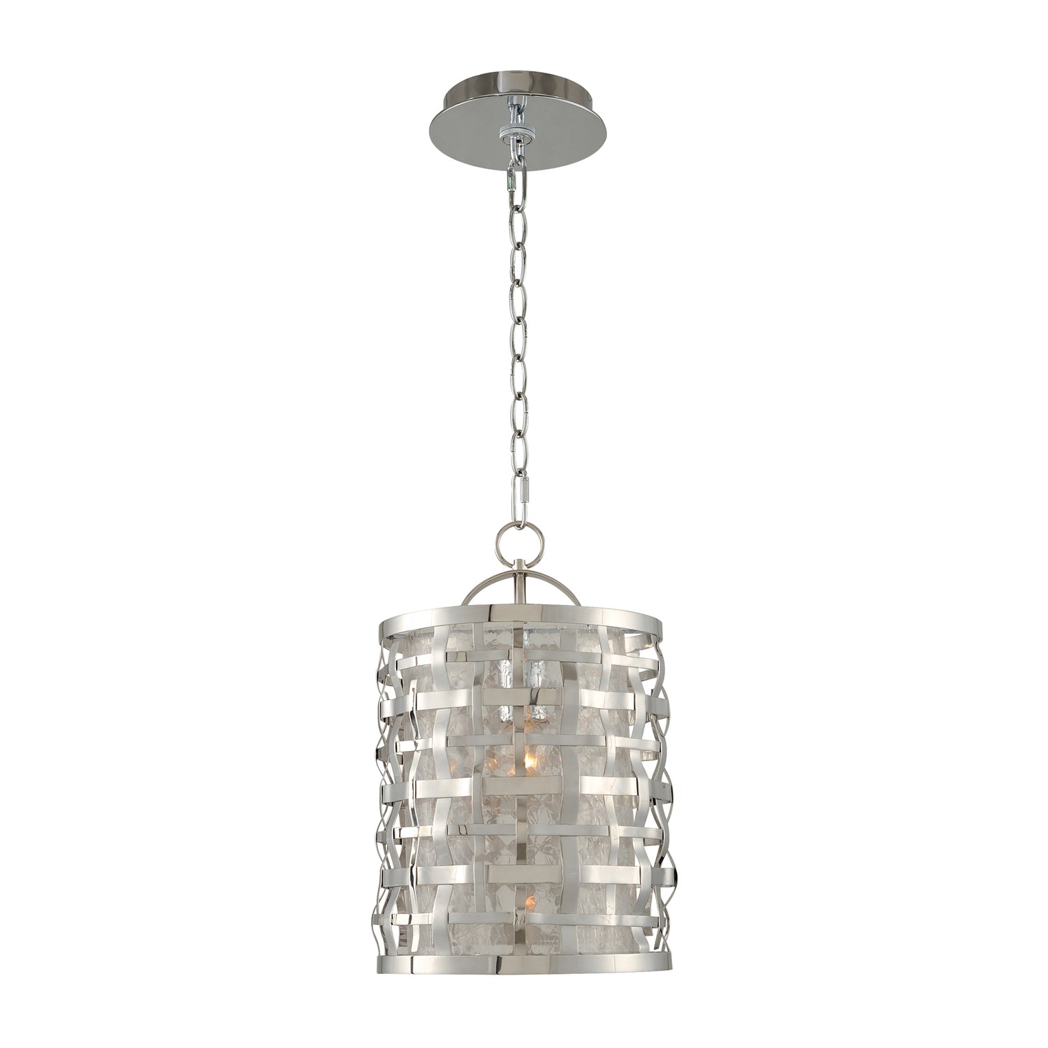 14'' Bridgeport 1 Light Polished Stainless Steel Pendant