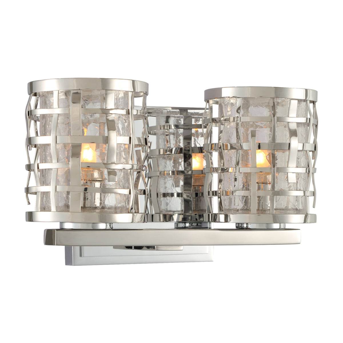 9.5'' Bridgeport 2 Light Polished Stainless Steel Vanity Light