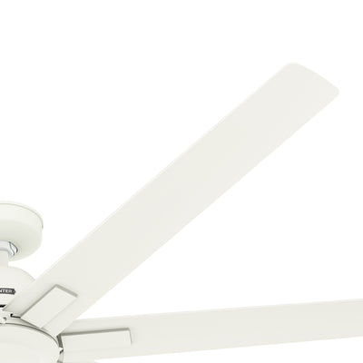 72 inch Downtown ENERGY STAR® Matte White Damp Rated Ceiling Fan and Wall Control