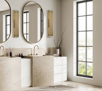 26'' Edgewater 1 Light Vintage Pearlized Brass Vanity Light