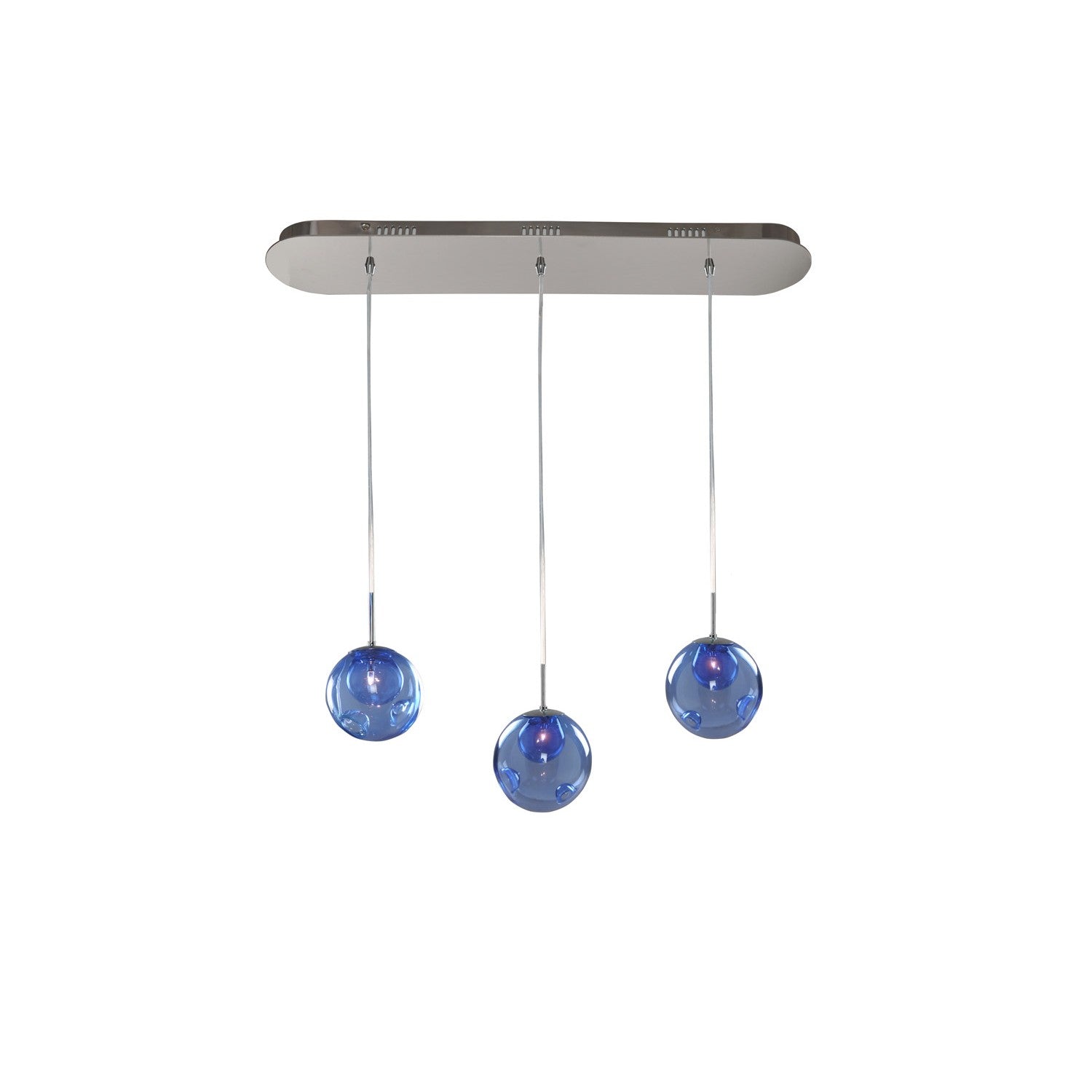 14'' Meteor 3 Light Polished Chrome Linear Pendant