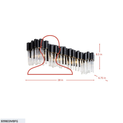 Matrix 3 Light Bath Wall sconce