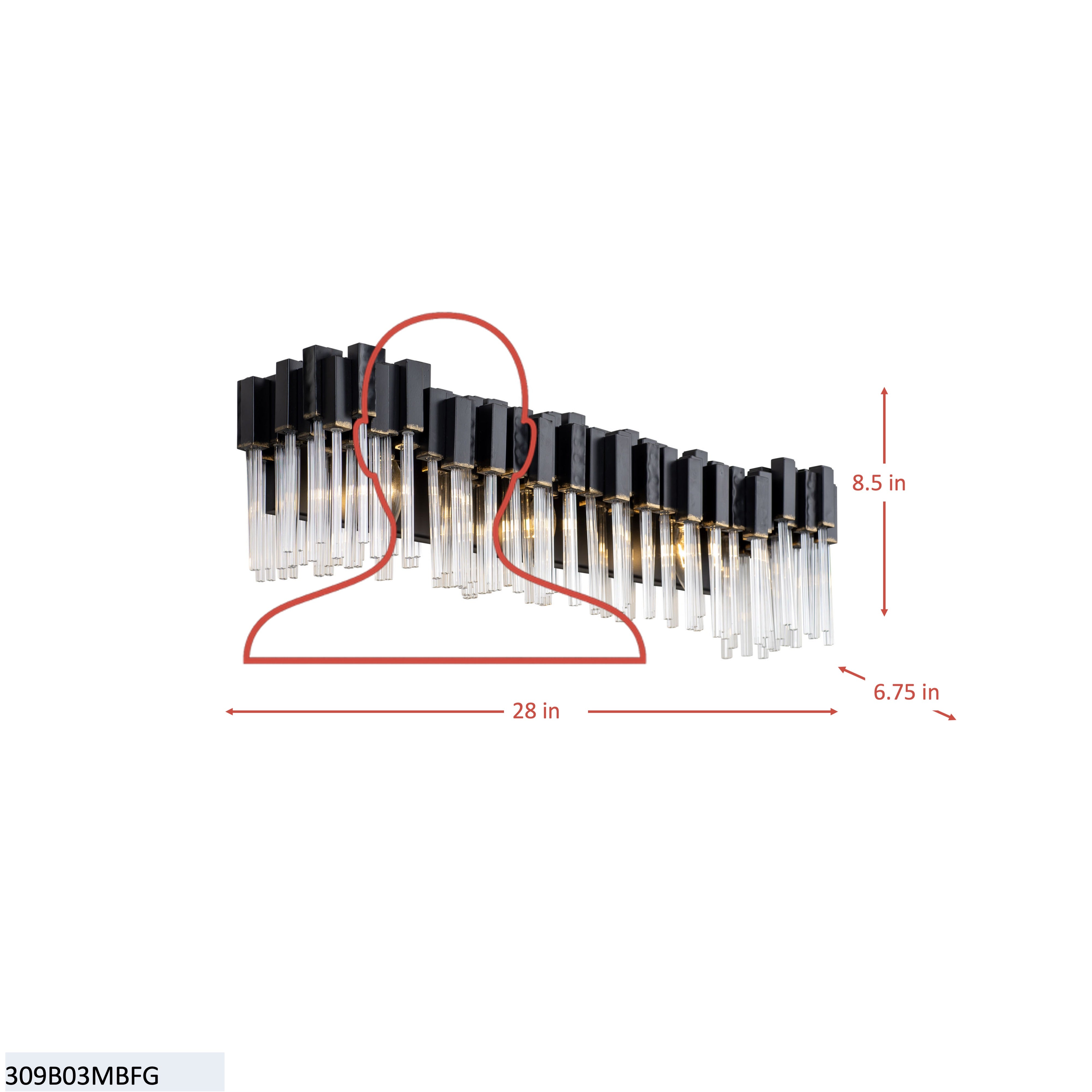 Matrix 3 Light Bath Wall sconce