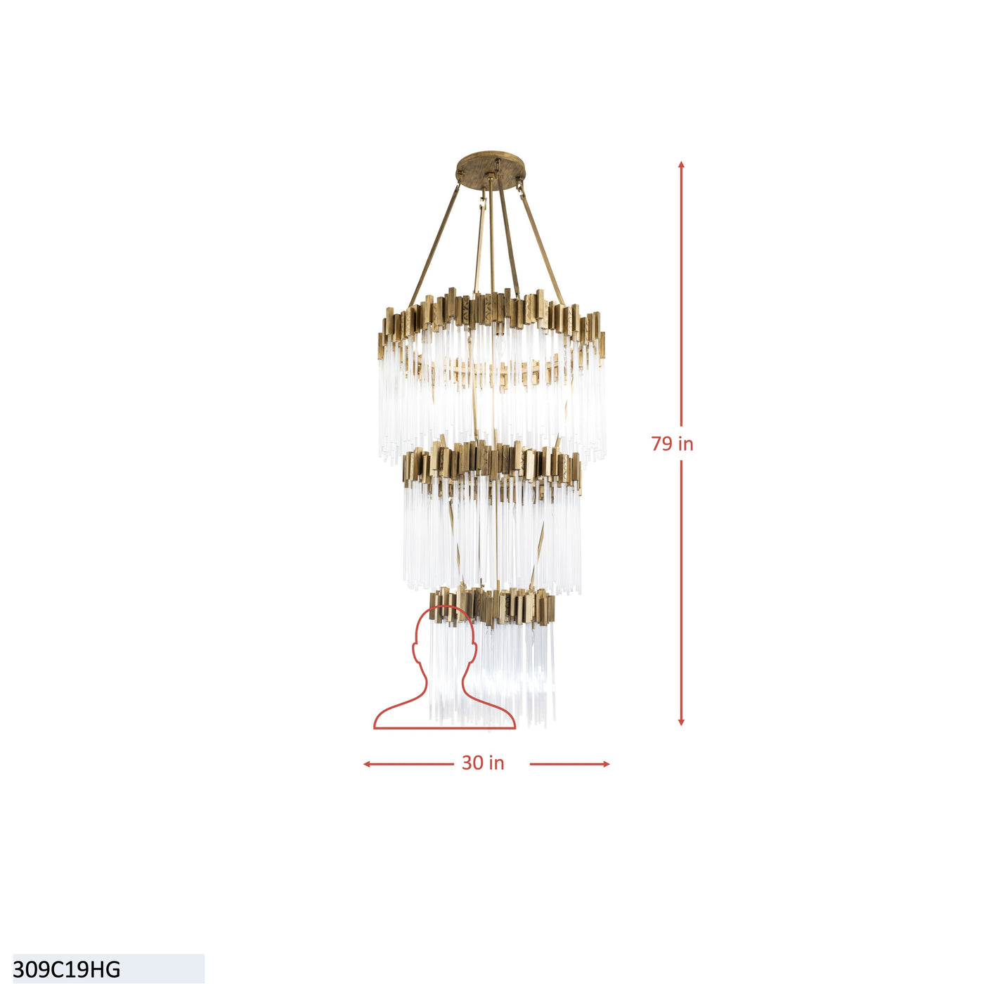 Matrix 18 Light 3-Tier Chandelier