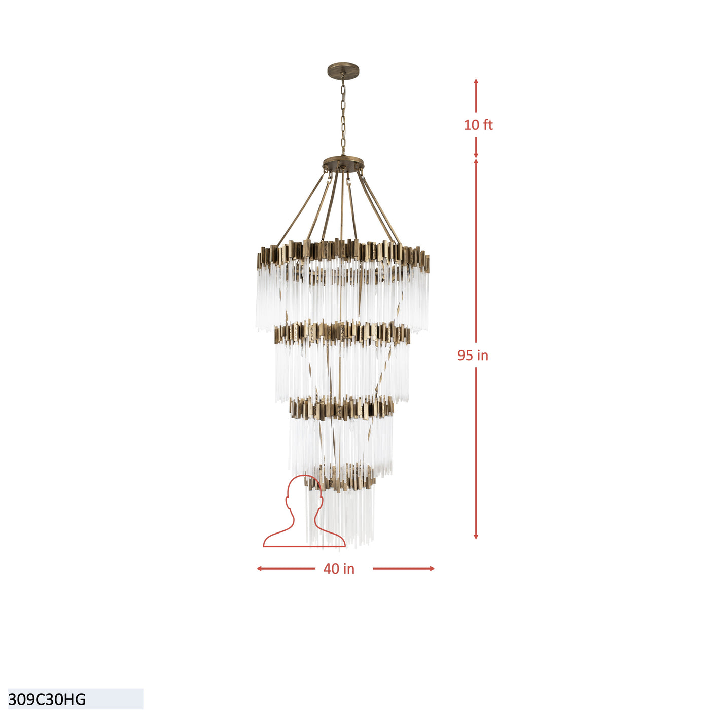 Matrix 30Light 4-Tier Chandelier