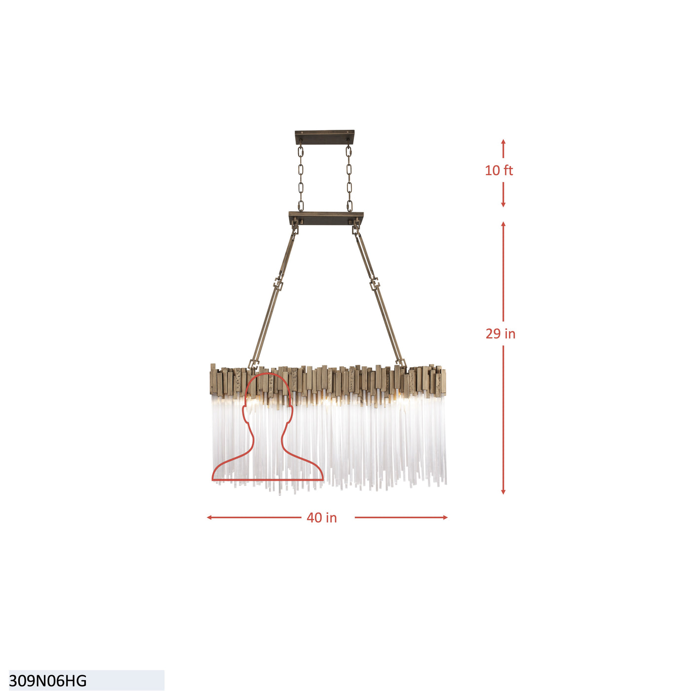 Matrix 6 Light Linear Pendant
