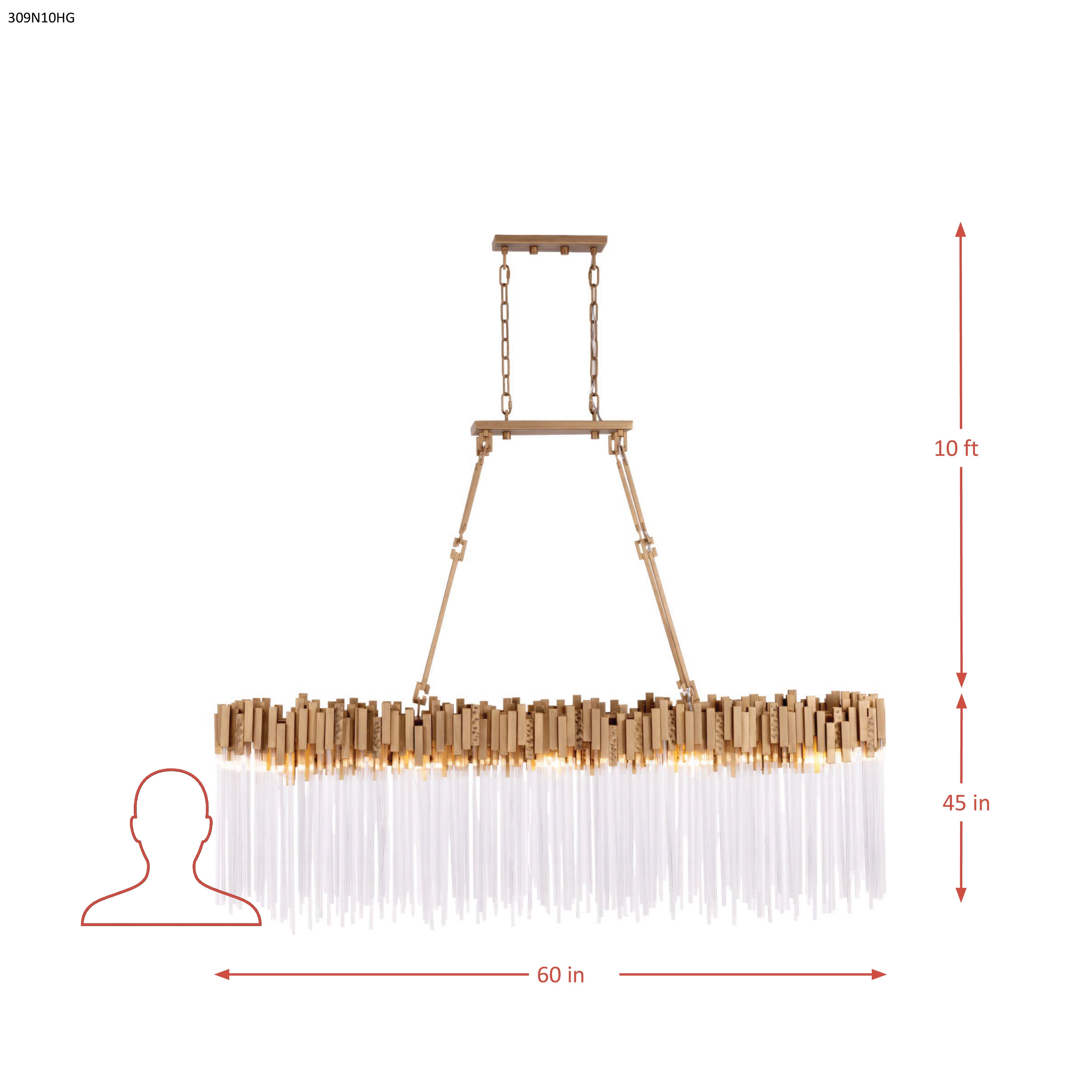 Matrix 10 Light Linear Pendant