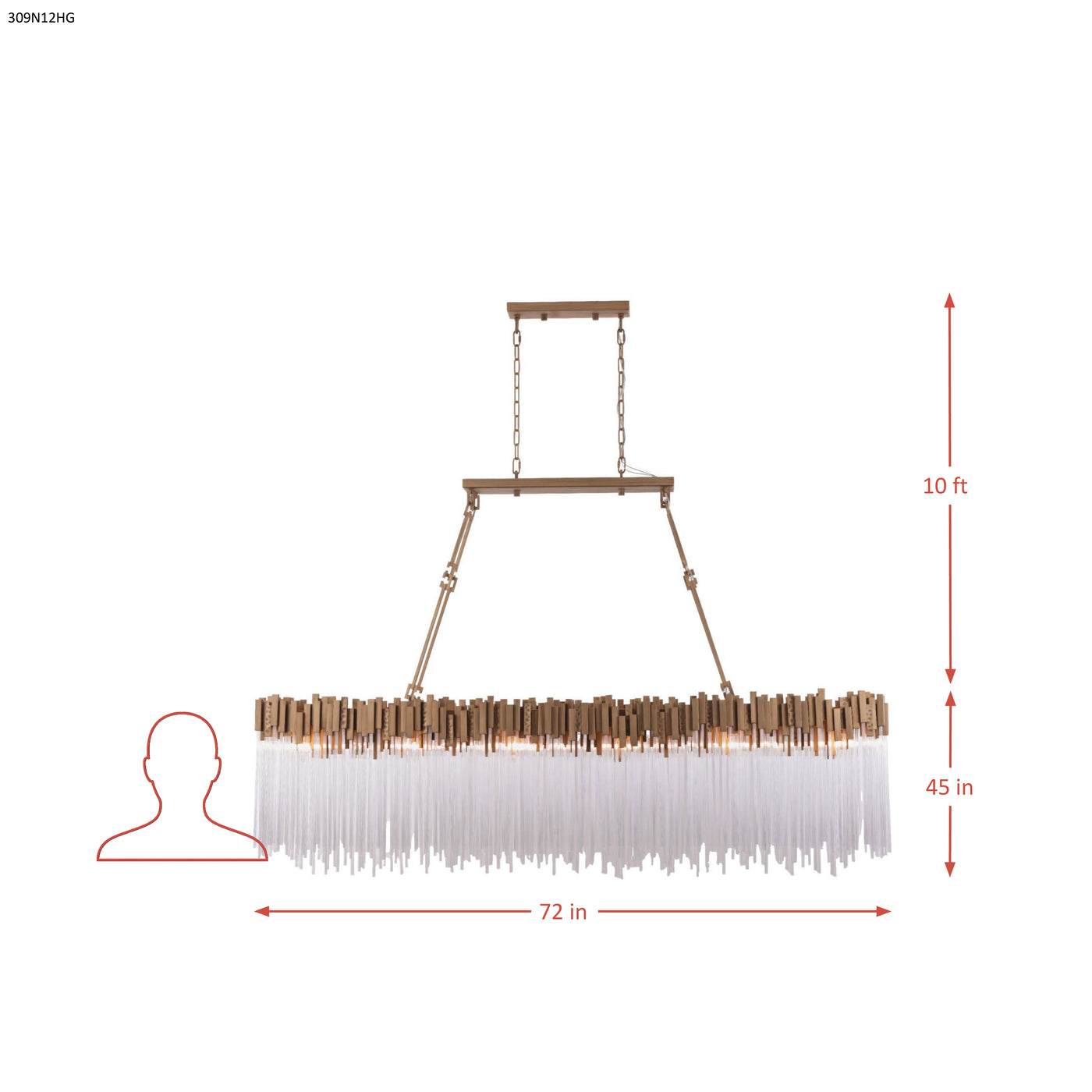 Matrix 12 Light Linear Pendant