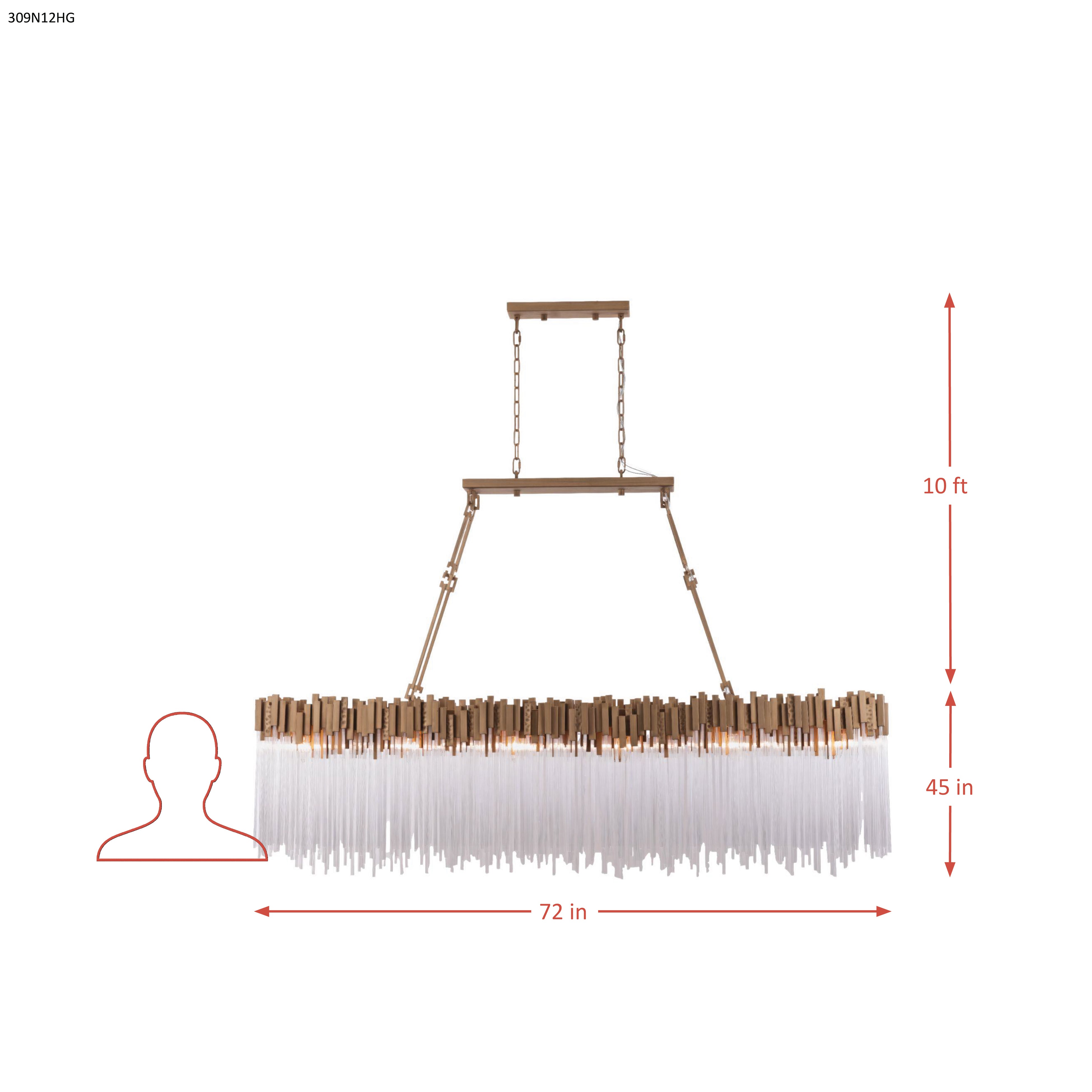 Matrix 12 Light Linear Pendant