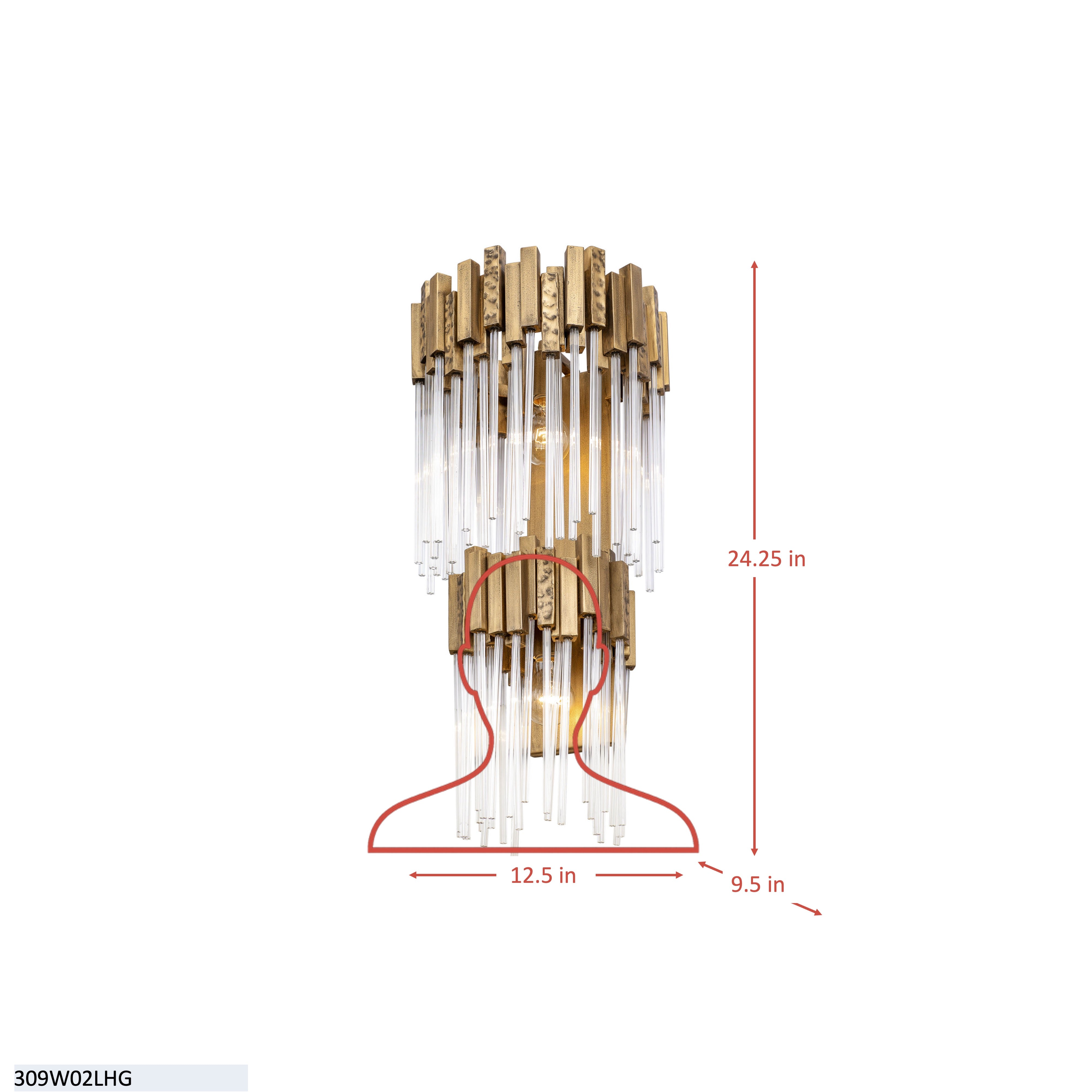 Matrix 2 Light 2-Tier Wall Sconce