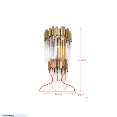 Matrix 2 Light 2-Tier Wall Sconce