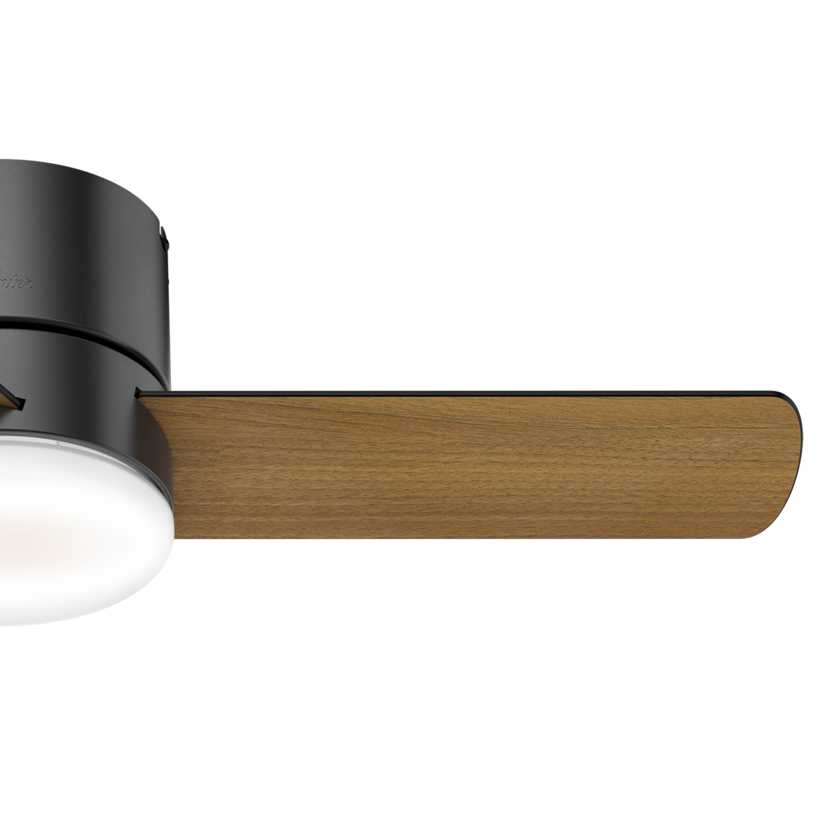 44 inch Minimus Matte Black Low Profile Ceiling Fan with LED Light Kit and Handheld Remote