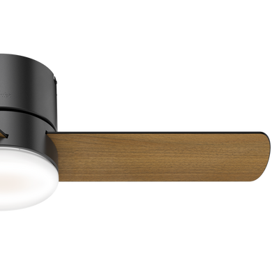 44 inch Minimus Matte Black Low Profile Ceiling Fan with LED Light Kit and Handheld Remote