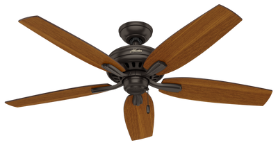 52 inch Newsome Premier Bronze Damp Rated Ceiling Fan and Pull Chain