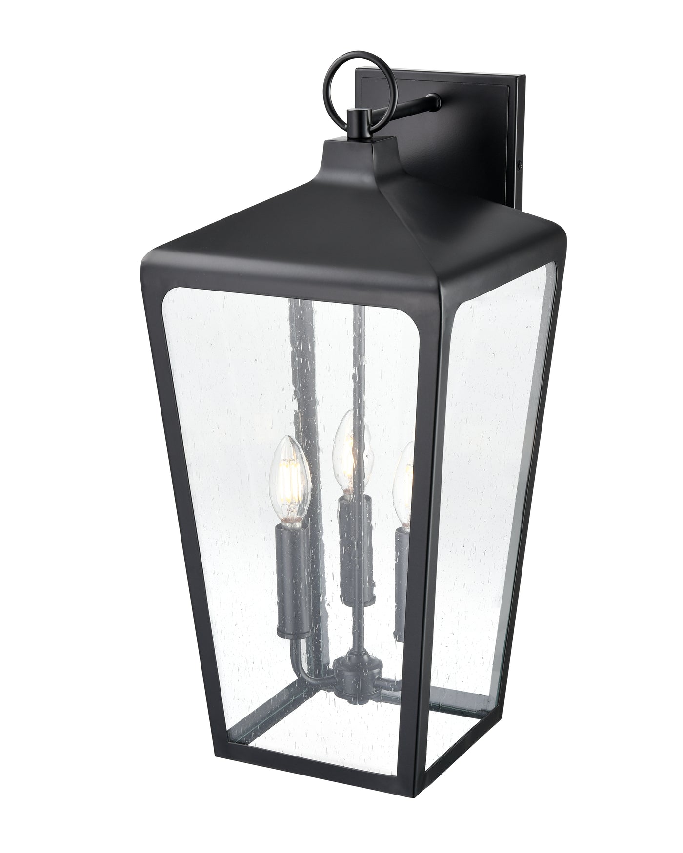 10.25'' Brooks Powder Coated Black 3 Light Wall Sconce