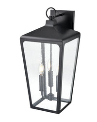 10.25'' Brooks Powder Coated Black 3 Light Wall Sconce