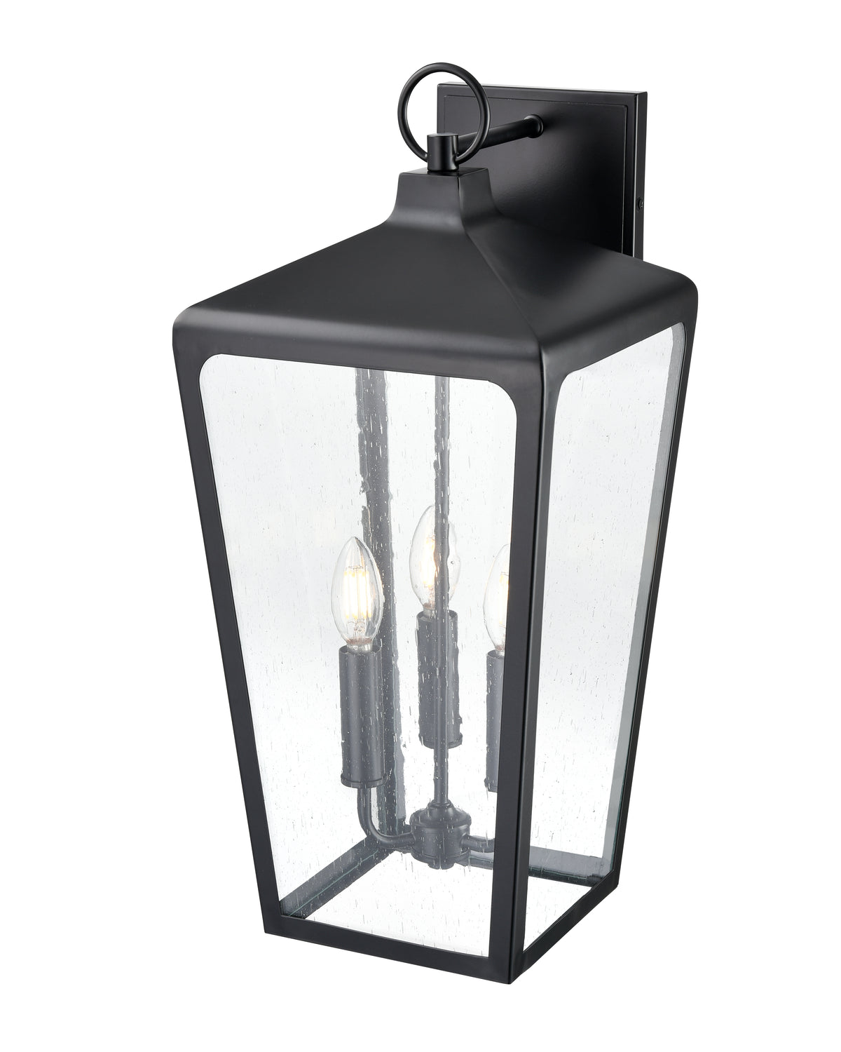 10.25'' Brooks Powder Coated Black 3 Light Wall Sconce
