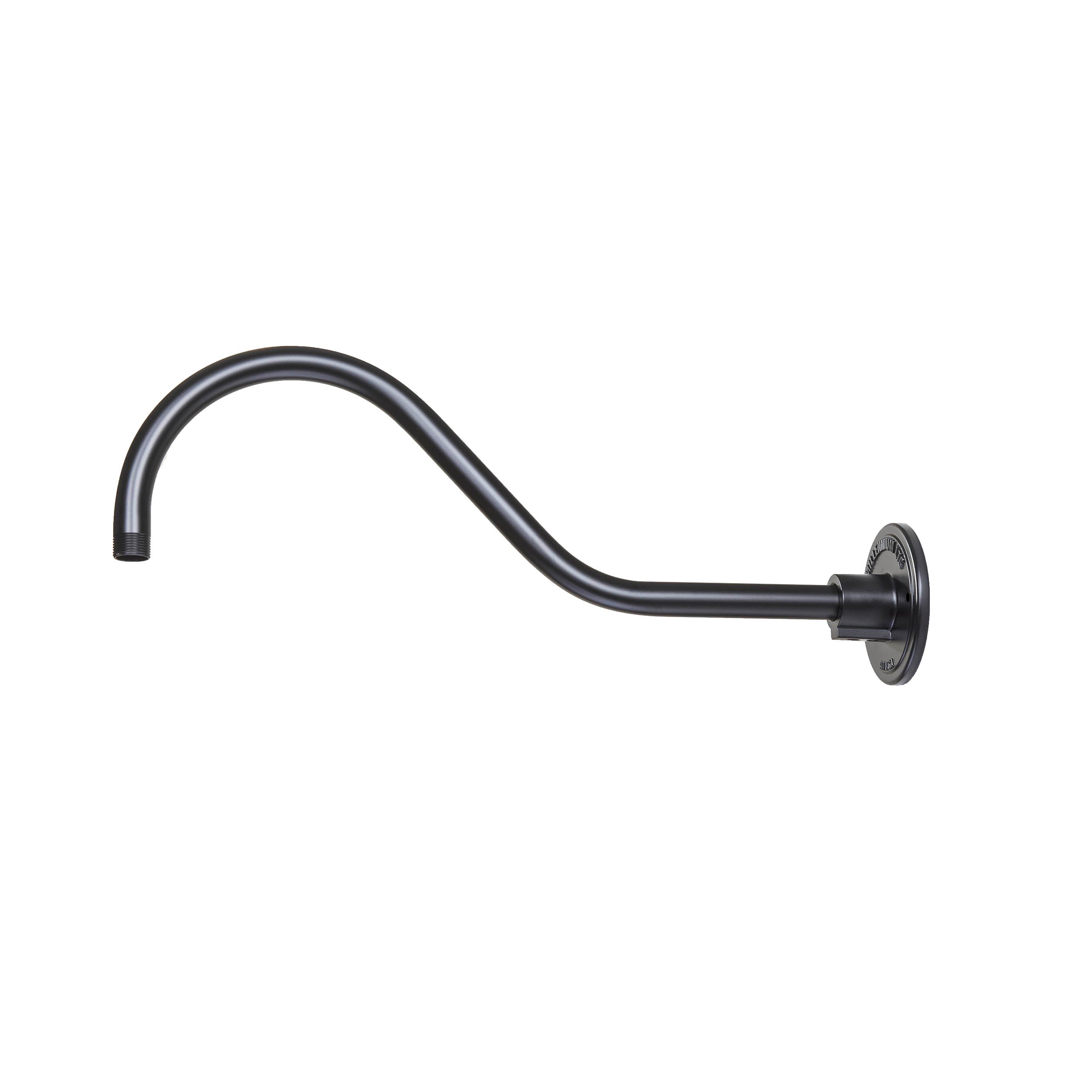 9.5-inch R Series Satin Black Gooseneck Arm with Metal Shade