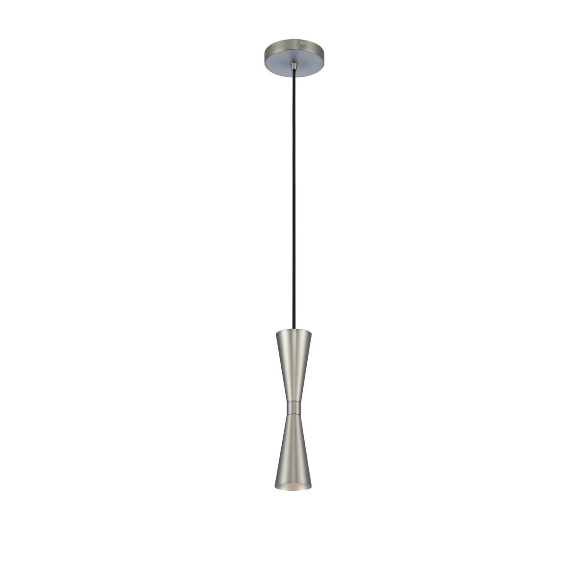 12'' Milo 1 Light Satin Nickel Pendant