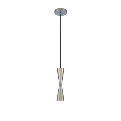 12'' Milo 1 Light Satin Nickel Pendant