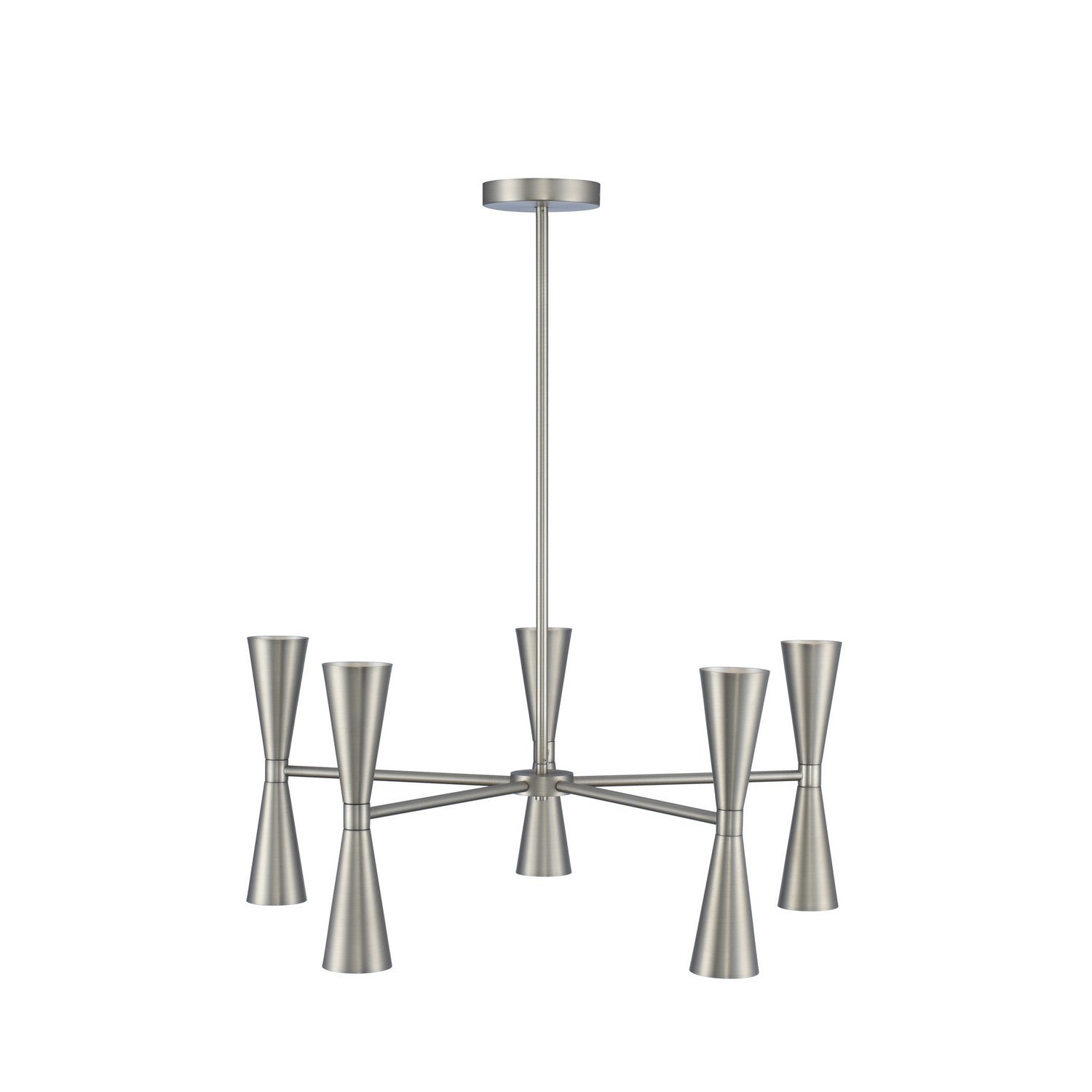 20'' Milo 5 Light Satin Nickel Chandelier