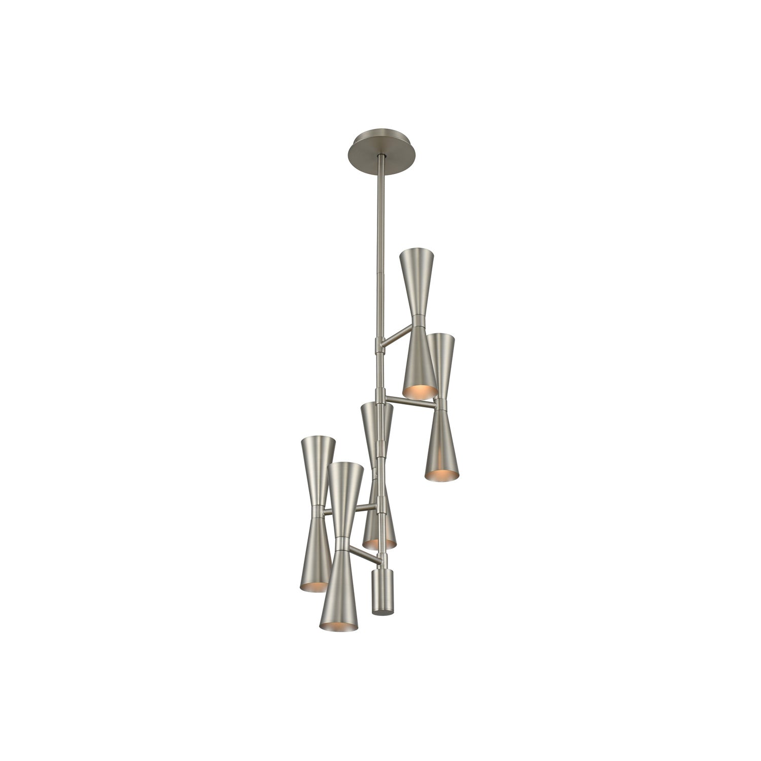 38'' Milo 10 Light Satin Nickel Chandelier