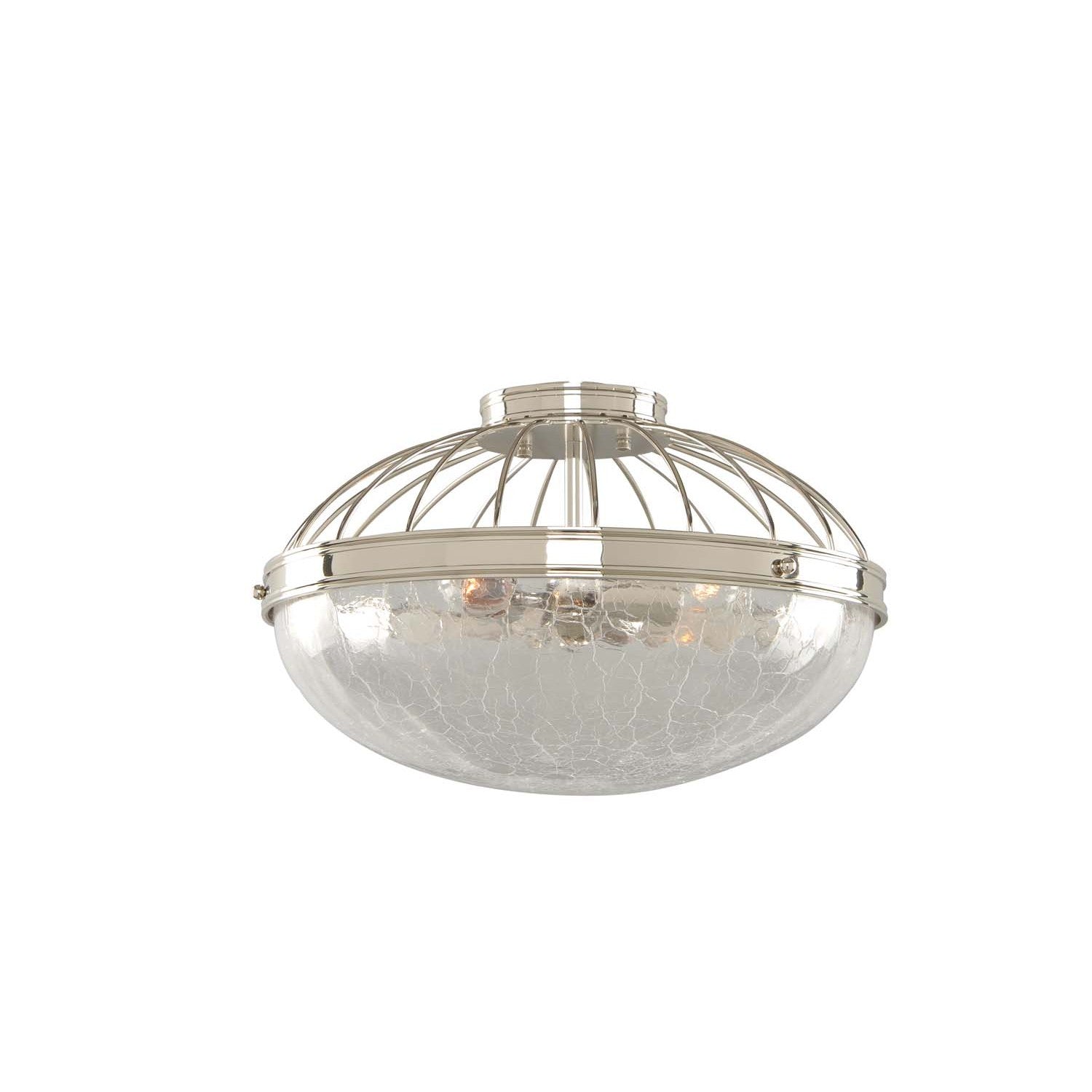 10'' Montauk 3 Light Polished Nickel Flush Mount