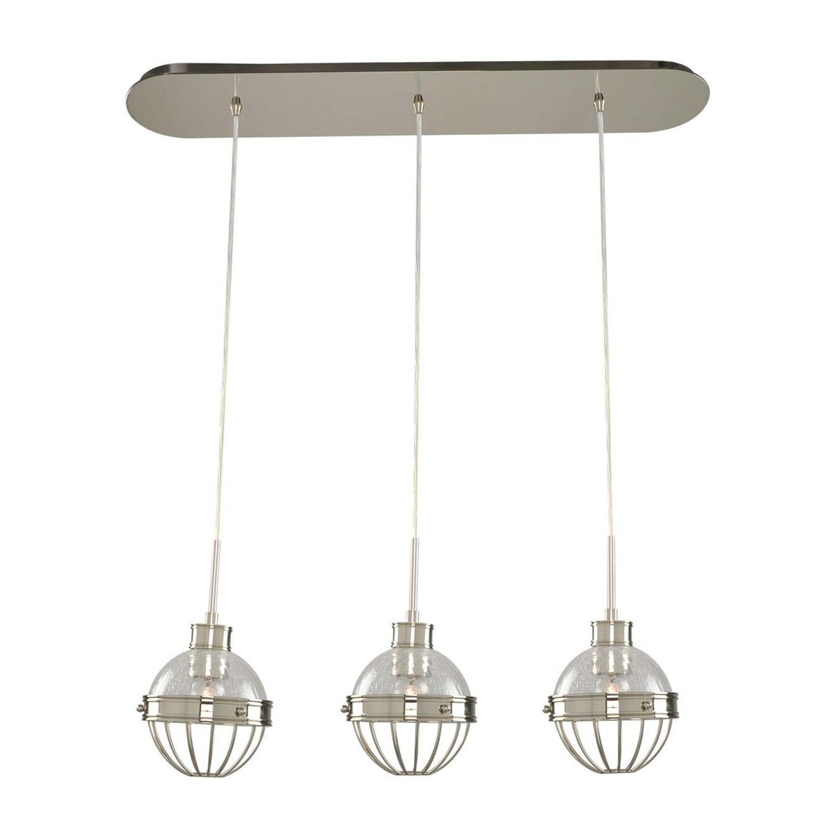 11'' Montauk 3 Light Polished Nickel Linear Pendant