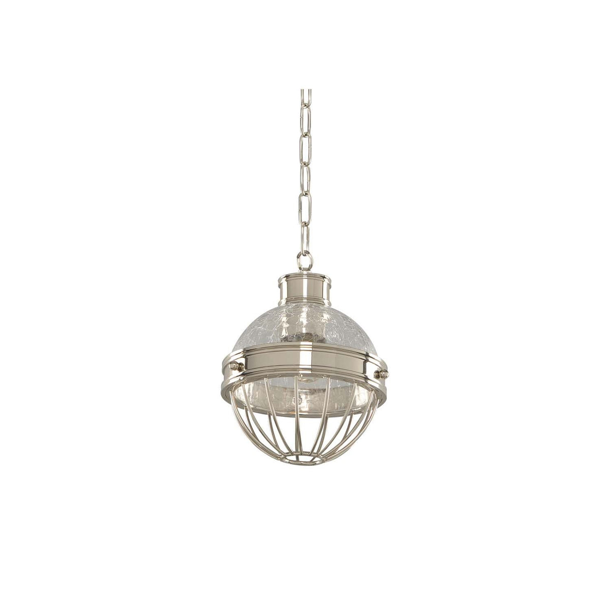 8'' Montauk 1 Light Polished Nickel Pendant
