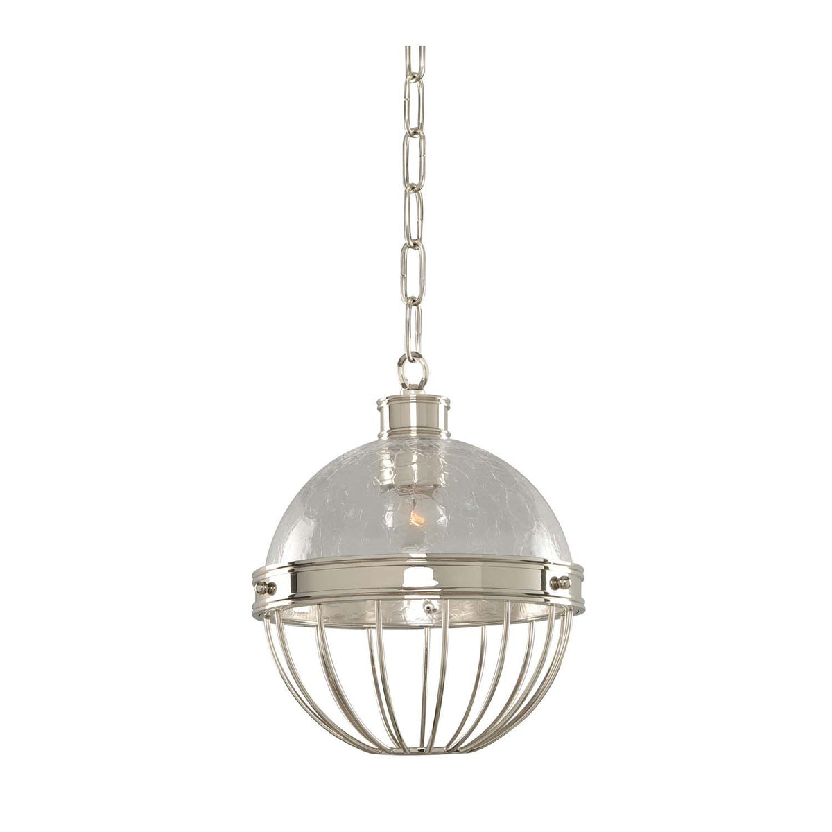 11'' Montauk 1 Light Polished Nickel Pendant