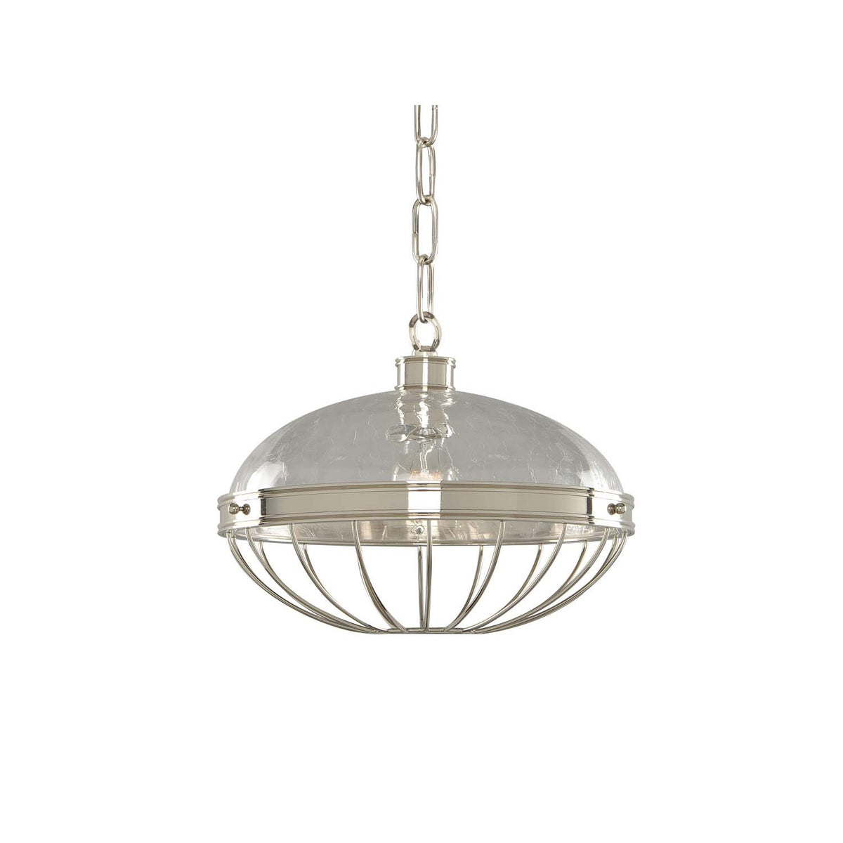 11'' Montauk 1 Light Polished Nickel Pendant