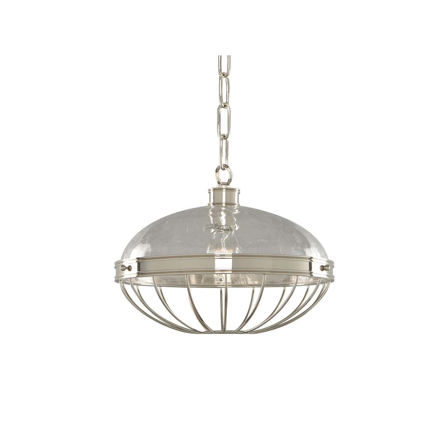 11'' Montauk 1 Light Polished Nickel Pendant