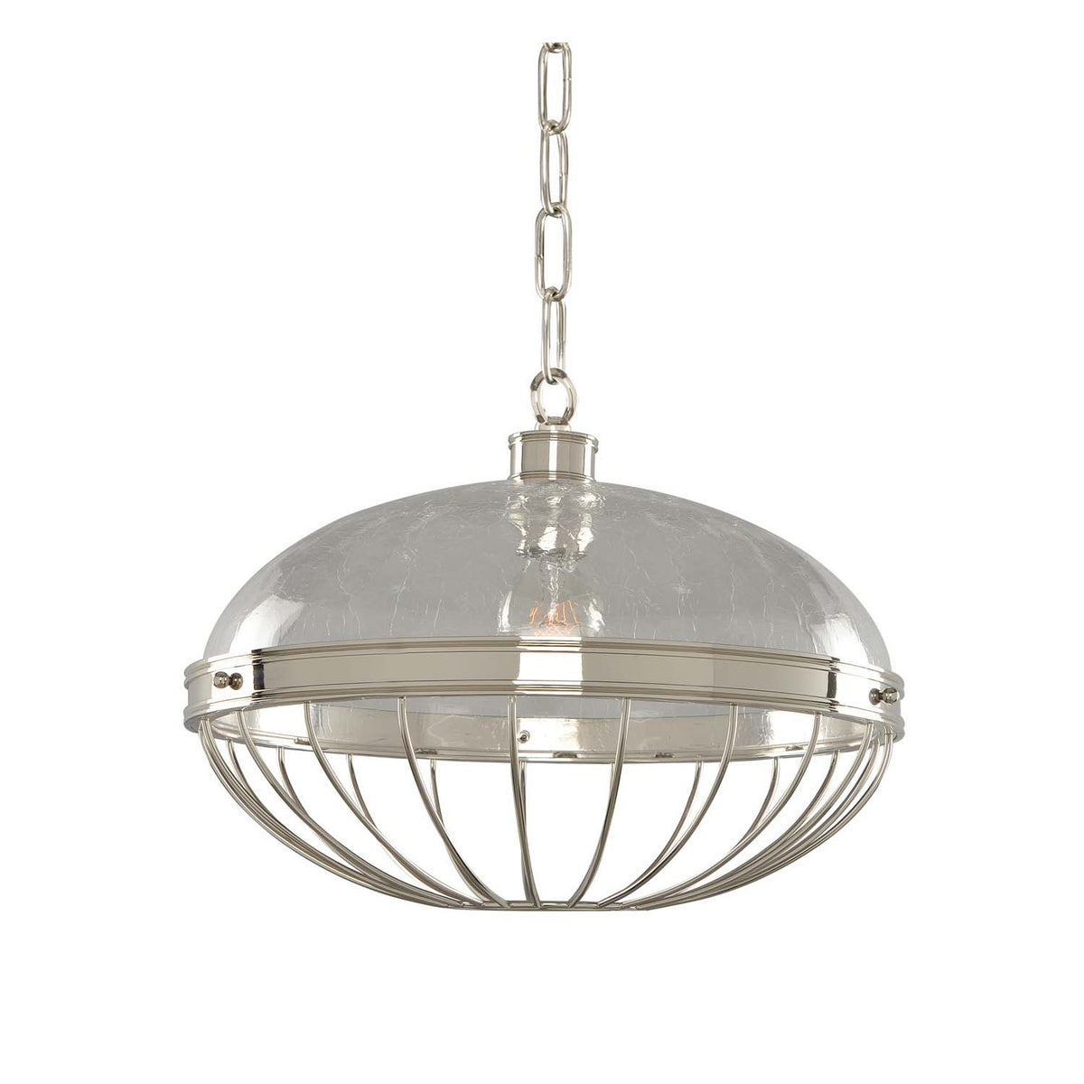 12'' Montauk 1 Light Polished Nickel Pendant