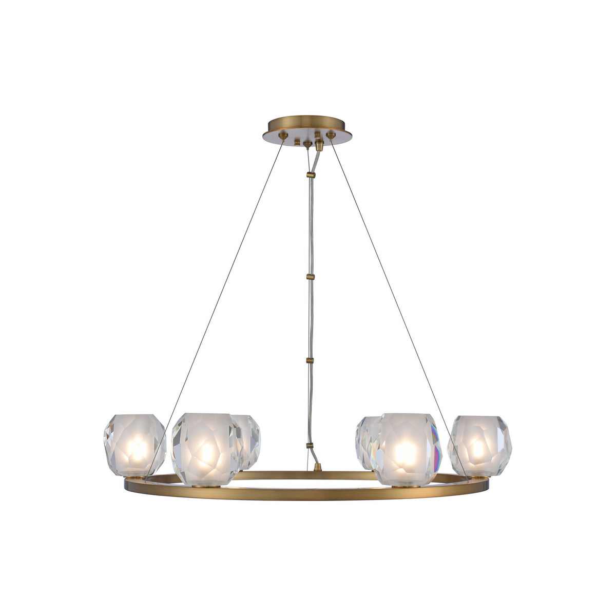 20'' Stella 6 Light Winter Brass Multi-Pendant