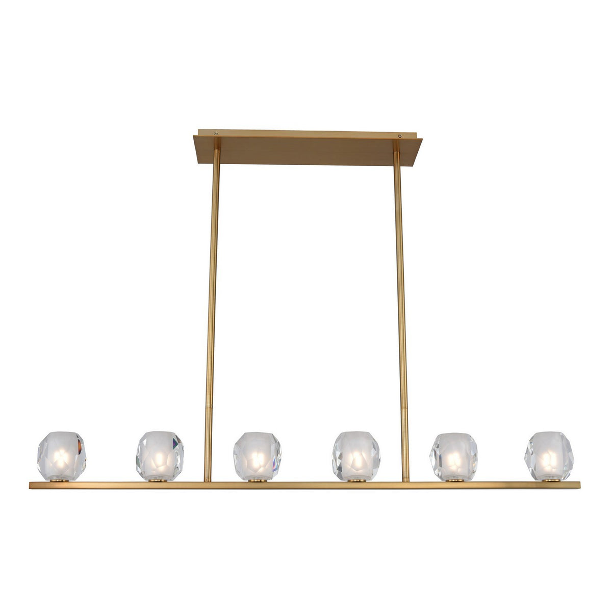 13'' Stella 6 Light Winter Brass Linear Pendant